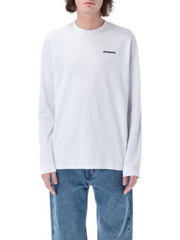 P6 Logo Responsibili Long Sleeve T-Shirt White - PATAGONIA - BALAAN 2