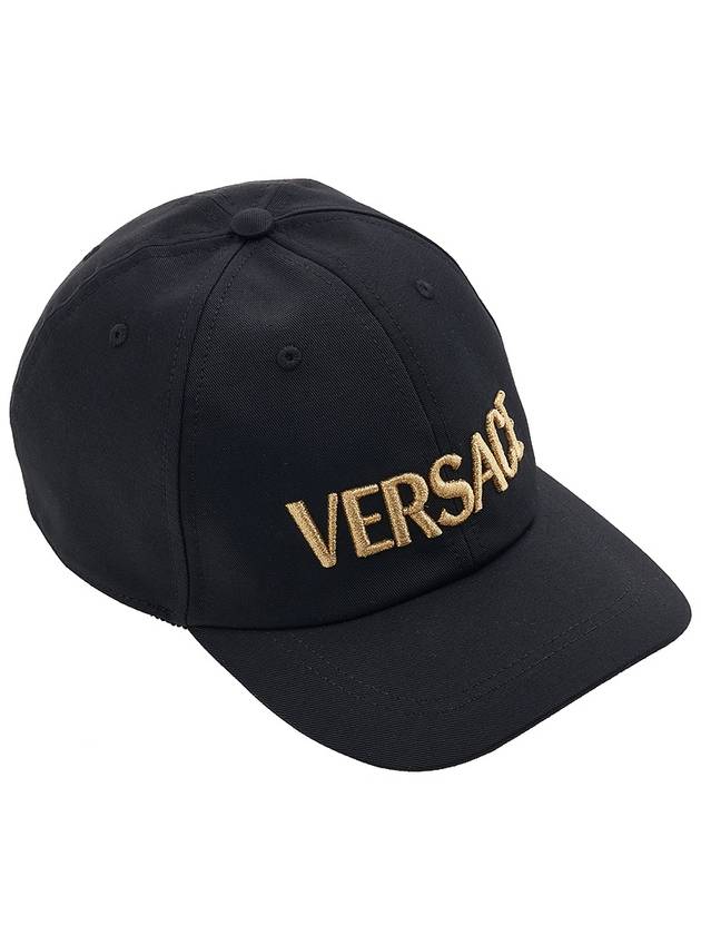 Embroidered Logo Ball Cap Black - VERSACE - BALAAN 5