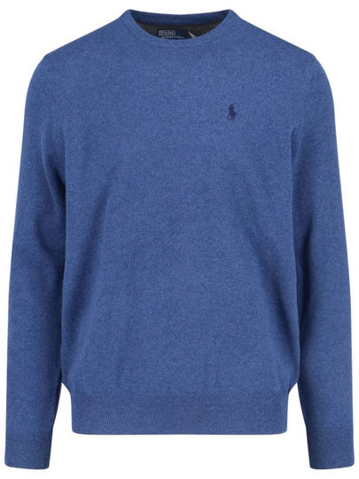 Men's Logo Crew Neck Knit Top Blue - POLO RALPH LAUREN - BALAAN 2