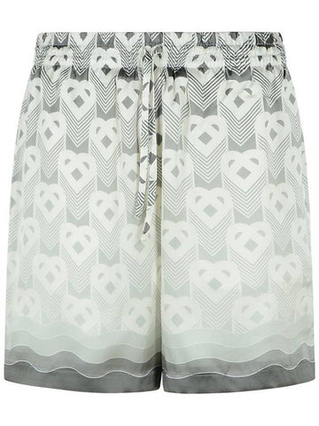 Casablanca Grey Silk Bermuda Shorts - CASABLANCA - BALAAN 1