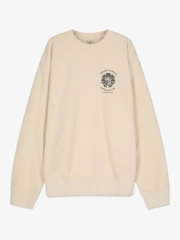 Hotel Embroidered Logo Cotton Long Sleeve T-Shirt Cream - SPORTY & RICH - BALAAN 2