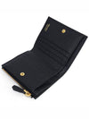 1ML050 Saffiano gold triangle logo half wallet - PRADA - BALAAN 4