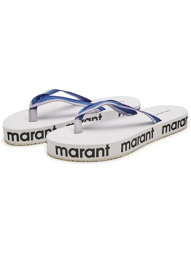 Logo Print Flip Flop Blue - ISABEL MARANT - BALAAN 4