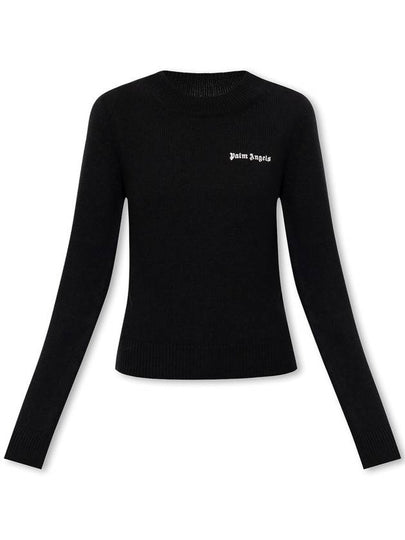 23 fw Black VISCOSEWOOL Blend Jumper PWHE051F23KNI0011003 B0481013932 - PALM ANGELS - BALAAN 2