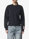 Crew Neck Distressed Knit Top Black - GOLDEN GOOSE - BALAAN 2