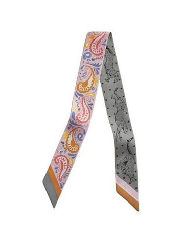 Guepards Bandana Twilly Silk Women Scarf H064179S 09 - HERMES - BALAAN 1