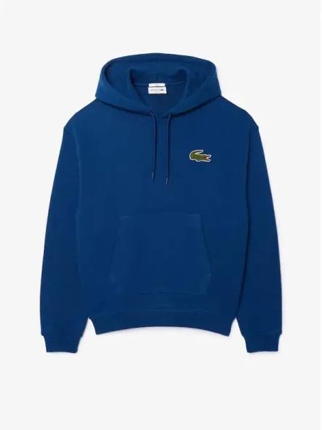 Loose Fit Hoodie Navy Blue - LACOSTE - BALAAN 2