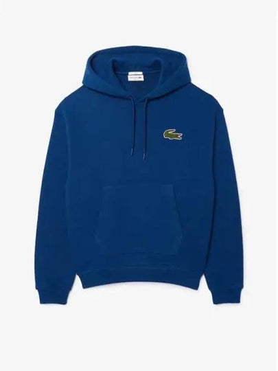 Loose Fit Hoodie Navy Blue - LACOSTE - BALAAN 2