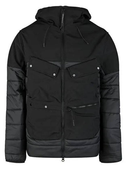 Shell R Blend Goggle Detail Hooded Jacket Black - CP COMPANY - BALAAN 2