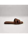 Oran Calfskin Slippers Gold Piqures Ecrues - HERMES - BALAAN 5