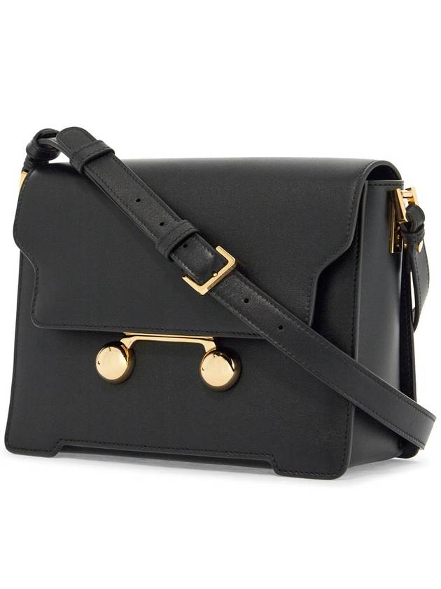 Trunkaroo Medium Leather Shoulder Bag Black - MARNI - BALAAN 4