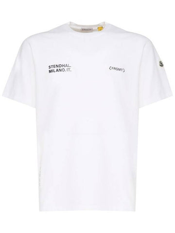 Logo Motif Short Sleeve T-shirt White - MONCLER - BALAAN 1