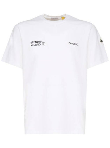 Logo Motif Short Sleeve T-shirt White - MONCLER - BALAAN 1