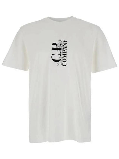 Logo Short Sleeve T-Shirt White - CP COMPANY - BALAAN 2