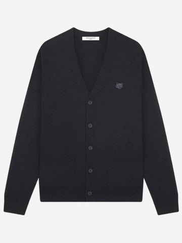 Men s Foxhead Basic Cardigan Black - MAISON KITSUNE - BALAAN 1