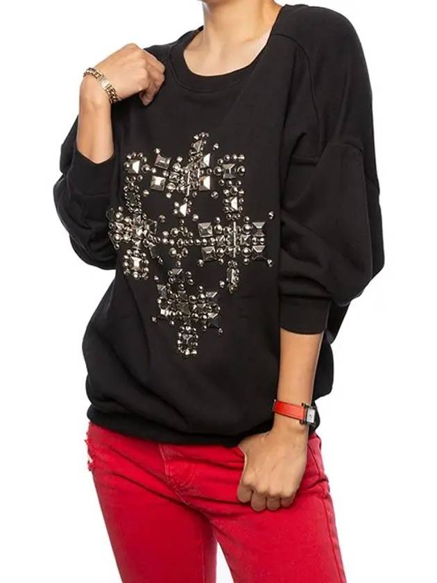 Women s Jewelry Pattern Sweatshirt Black 365364 - SAINT LAURENT - BALAAN 3