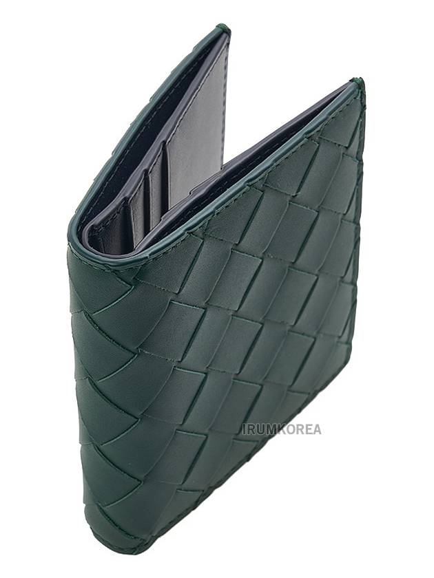 Intrecciato Slim Half Wallet Green - BOTTEGA VENETA - BALAAN 3