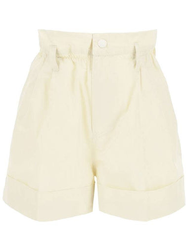 High Waist Shorts Ivory - MONCLER - BALAAN 1