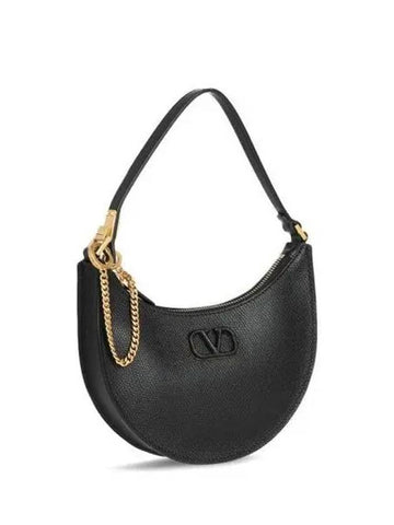 V logo chain shoulder hobo bag P0W19 RQR 0NO 1120820 - VALENTINO - BALAAN 1