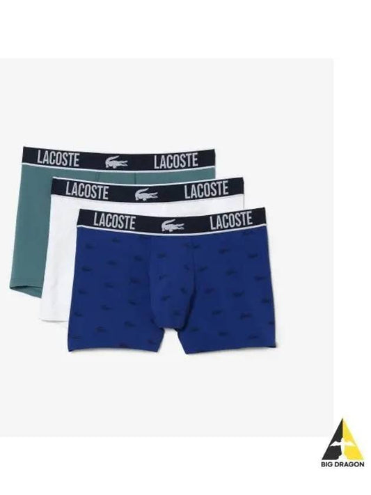 Men s Recycled Polyester Jersey Trunks Blue - LACOSTE - BALAAN 1