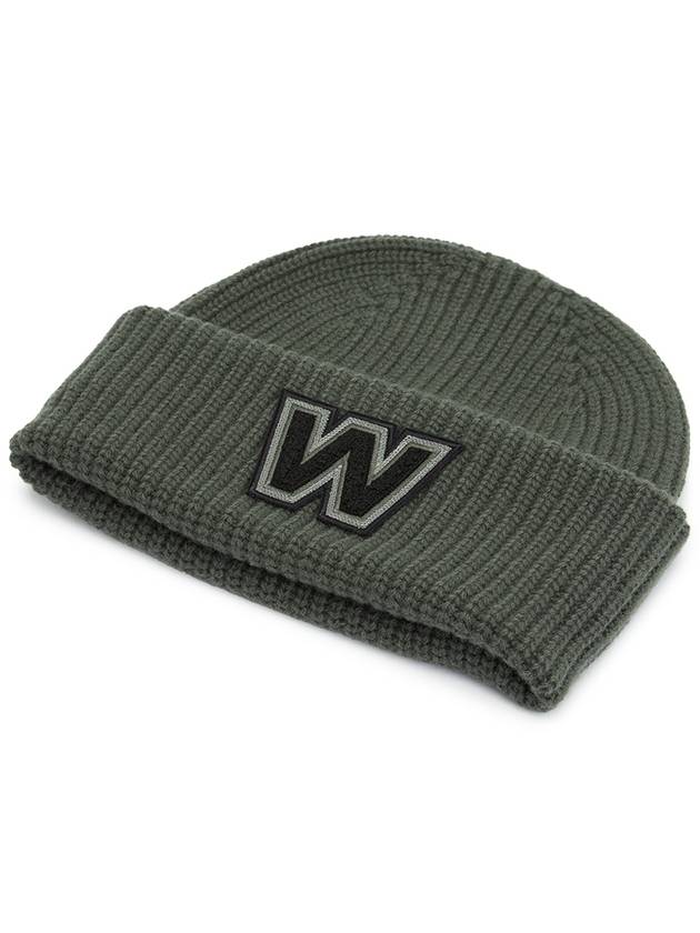 Alben Logo Virgin Wool Beanie Green - MAX MARA - BALAAN 4