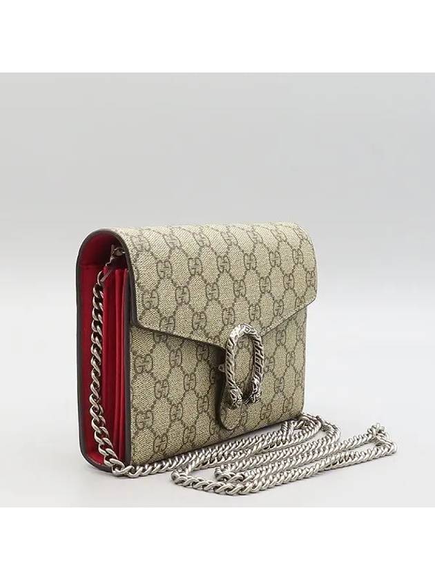 401231 GG Supreme Logo PVC Dionysus Mini Flap Chain Crossbody Bag - GUCCI - BALAAN 3