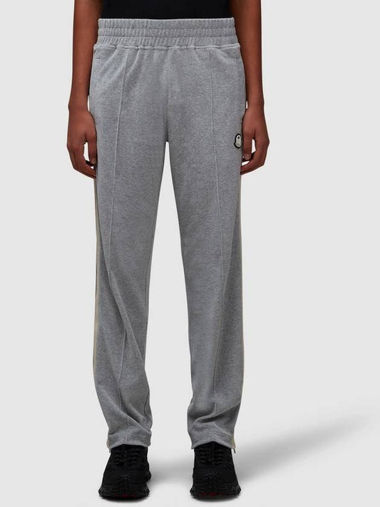 Chenille Logo Patch Track Pants Grey - MONCLER - BALAAN 2