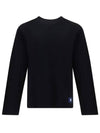 Cotton Long Sleeve T-Shirt Black - BURBERRY - BALAAN 2