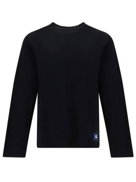 Cotton Long Sleeve T-Shirt Black - BURBERRY - BALAAN 2