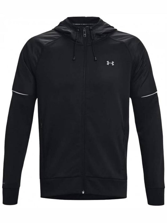 Men's Armor Fleece Storm Full Zip Hooded Jacket Black - UNDER ARMOUR - BALAAN 2