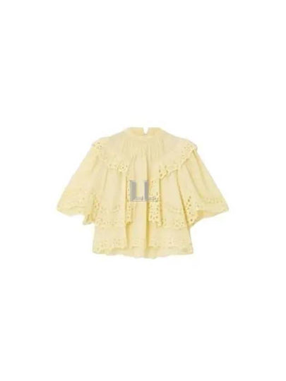 Katia Ruffled Broderie Anglaise Cotton Blouse Yellow - ISABEL MARANT - BALAAN 2