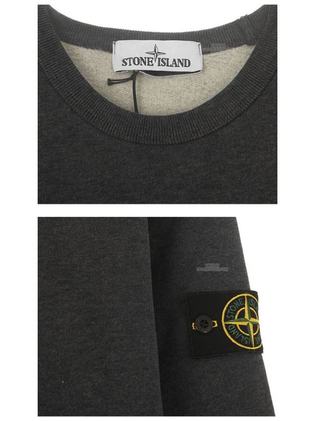 Wappen Patch Cotton Sweatshirt Charcoal - STONE ISLAND - BALAAN 7