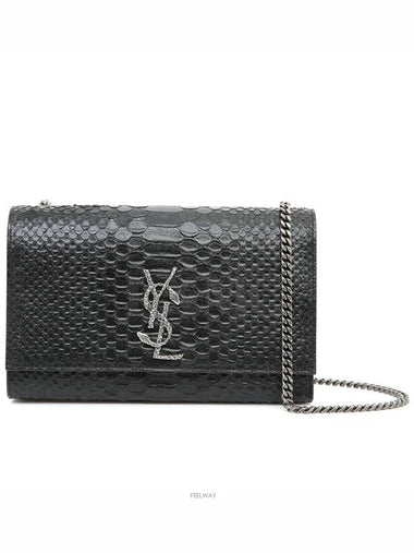 Black Kate Python Chain Shoulder Crossbag 419374 - SAINT LAURENT - BALAAN 1