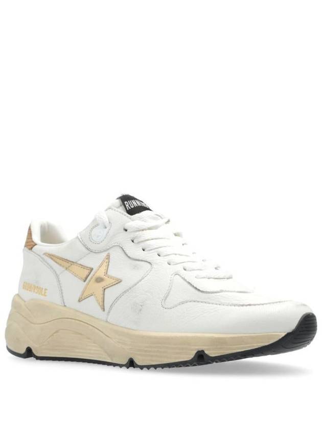 Running Sole Sports Low Top Sneakers Gold White - GOLDEN GOOSE - BALAAN 3