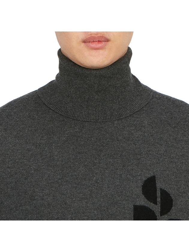 Enzo Logo Turtleneck Charcoal - ISABEL MARANT - BALAAN 7