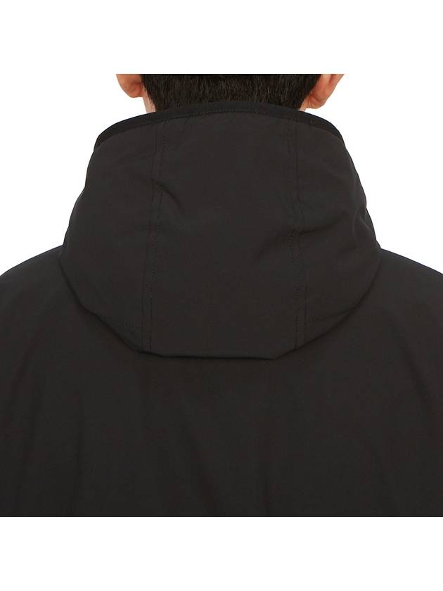 Soft Shell-R E.Dye Pure Insulation Technology Recycled Polyester Primaloft Hooded Jacket Black - STONE ISLAND - BALAAN 10