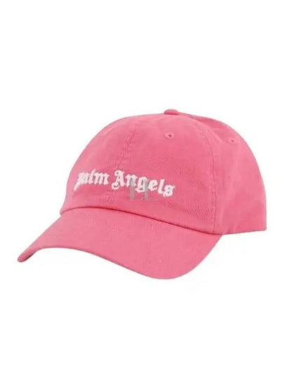 Men's Embroidery Logo Ball Cap Pink - PALM ANGELS - BALAAN 2