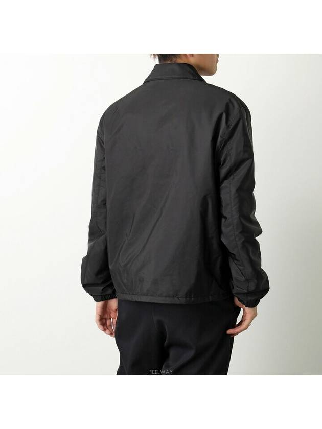 Triangle Logo Re-Nylon Jacket Black - PRADA - BALAAN 5