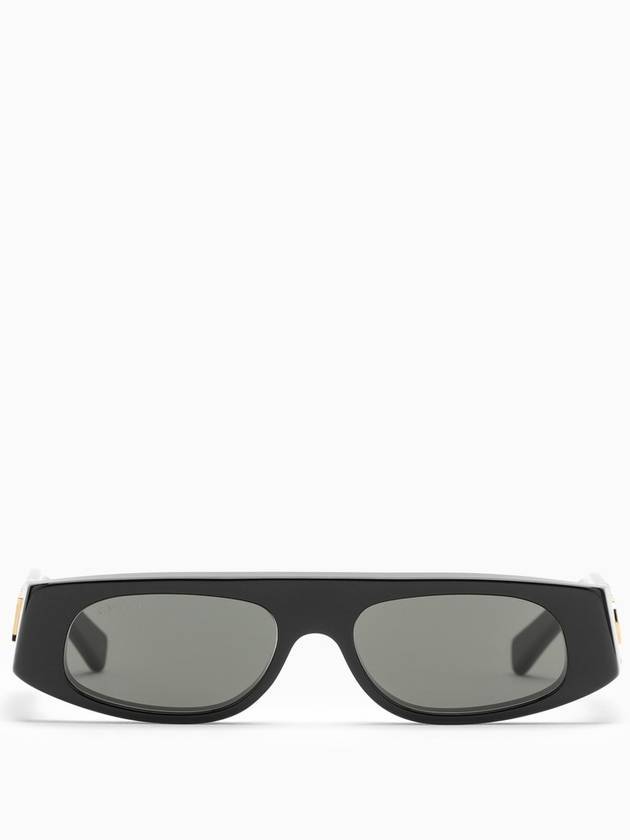 Geometric Shape Frame Sunglasses Black - GUCCI - BALAAN 1