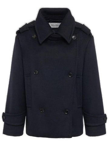 Women s Laveno double coat navy - MAX MARA - BALAAN 1