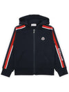 Kids Three Stripe Lining Wappen Patch Hood Zip up Navy 8G00032 899PS 778 8 10A - MONCLER - BALAAN 3