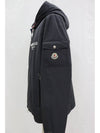 Granero Logo Hooded Jacket Black - MONCLER - BALAAN 8