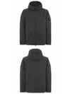 Batavia Garment Dyed Nylon Cotton Hooded Jacket Dark Grey - STONE ISLAND - BALAAN 5