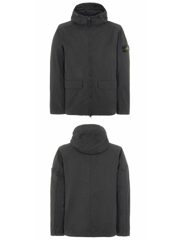 Batavia Garment Dyed Nylon Cotton Hooded Jacket Dark Grey - STONE ISLAND - BALAAN 5