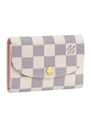 Louis Vuitton Rosalie Coin Purse Damier Azure Rose Ballerine Pink - LOUIS VUITTON - BALAAN 1