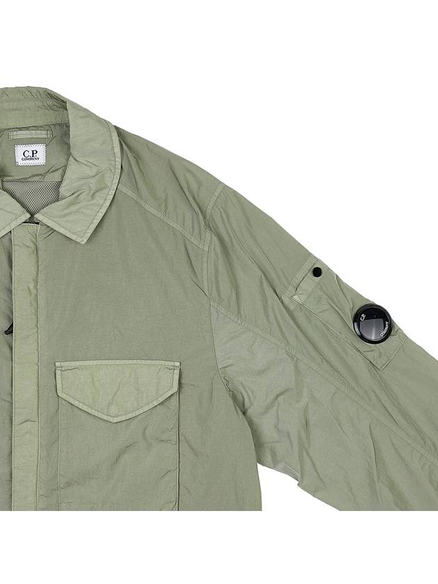 Chrome-R Zip-Up Over Long Sleeve Shirt Sage - CP COMPANY - BALAAN 5