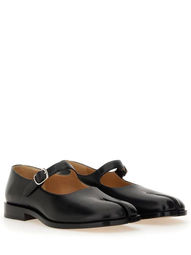 Women's Tabi Calfskin Mary Jane Flat Shoes Black - MAISON MARGIELA - BALAAN 3