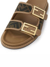 Feel Fabric Slippers Brown - FENDI - BALAAN 8