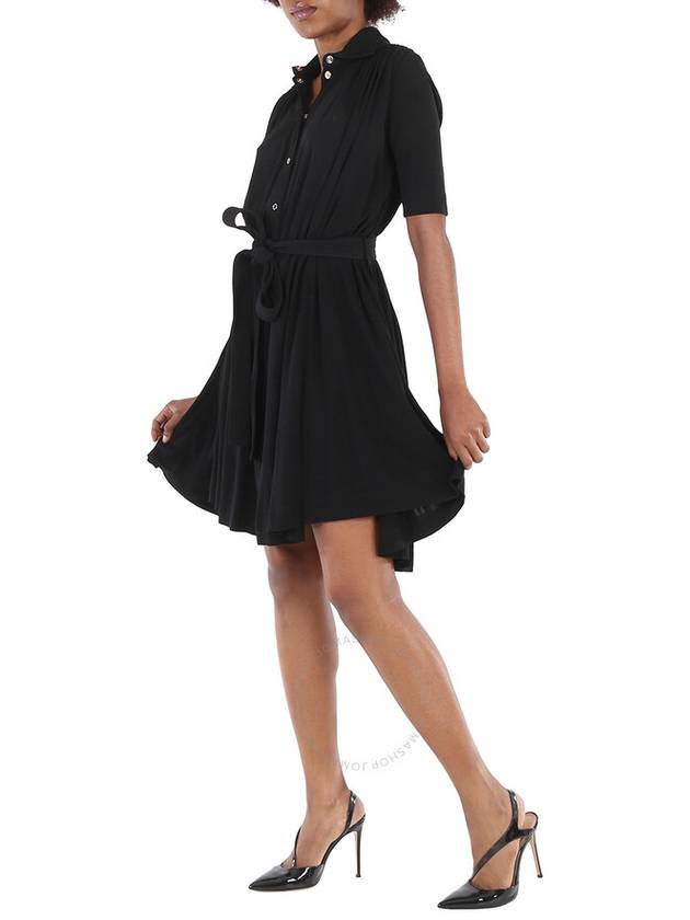 Belted Short Dress Black - BURBERRY - BALAAN 4