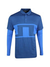 Men's Golf Leon Leon Regular Fit Long Sleeve T-Shirt Blue - J.LINDEBERG - BALAAN 1